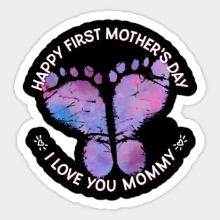 First Mom's Day Purple Sticker